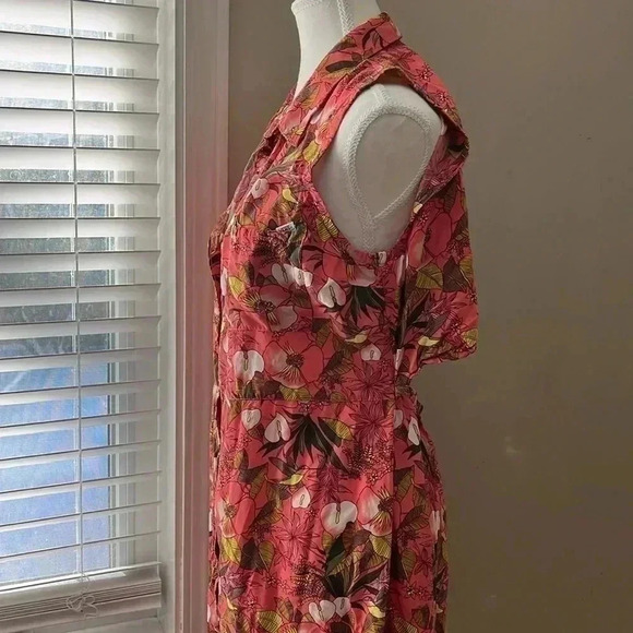 ❤️2/$30❤️[XL]Vans Wilder Obleka Roza Floral Tunic Sleeveless  Dress - Picture 4 of 8